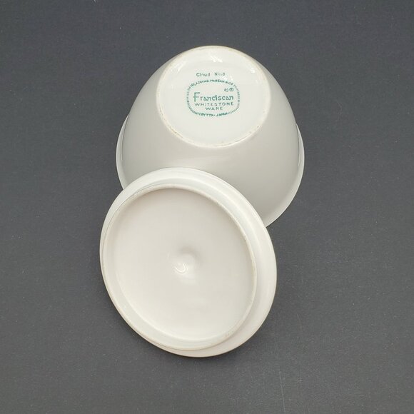 Franciscan Cloud Nine White Sugar Bowl & Lid Whitestone Ware Lidded Bowl - Picture 4 of 5